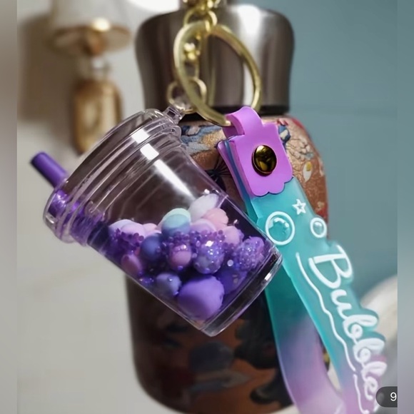 Accessories - Purple Bubble Tea Keychain/Bag Charm NWT